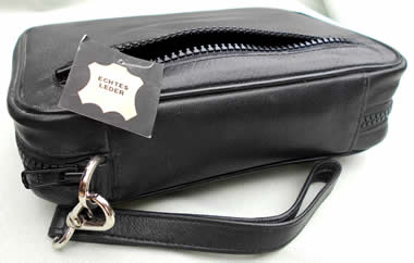 From Germany Black Leather 4-Pipe Bag